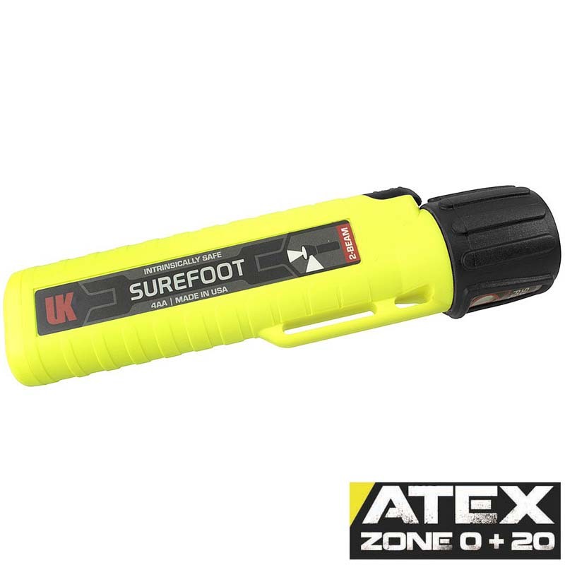 UK4AA eLED Surefoot, neongelb, ATEX Taschen-/Helmlampe, Heckschalter, neongelb_10181