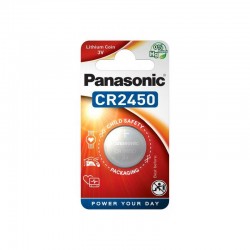 Panasonic Knopfzelle - CR2450 - Packung à 1 Stk.
3V Lithium 5 x 24.5ø_10202