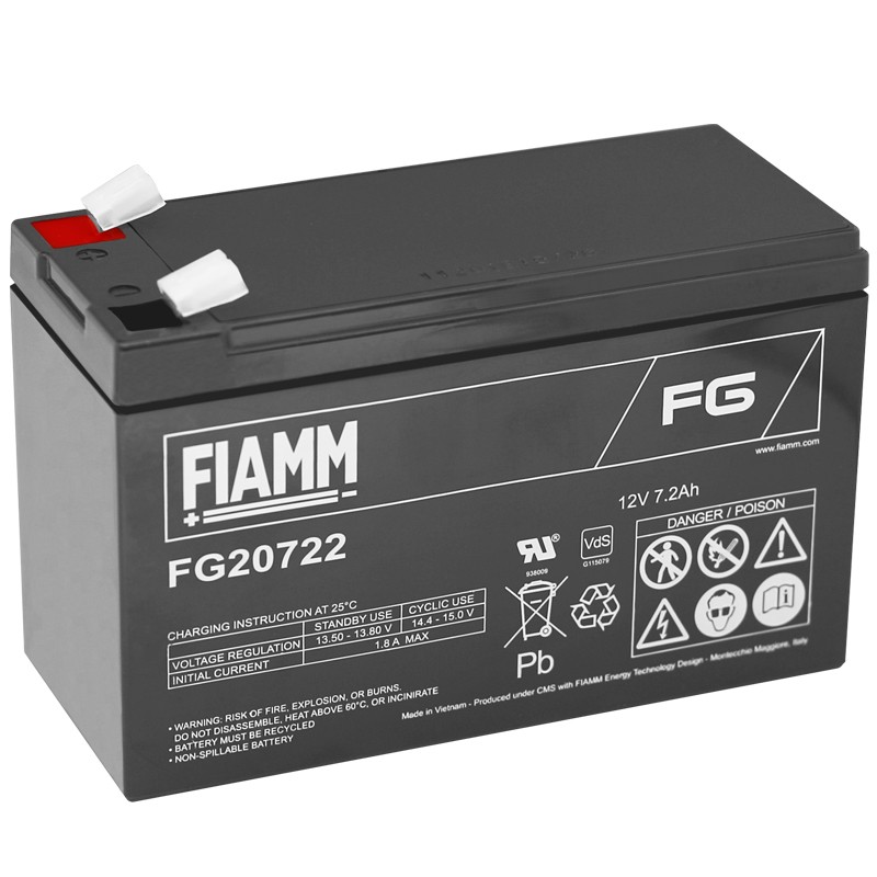 12V 7.2AH Replacement Battery for FIAMM FG20721 + Solar Panel
