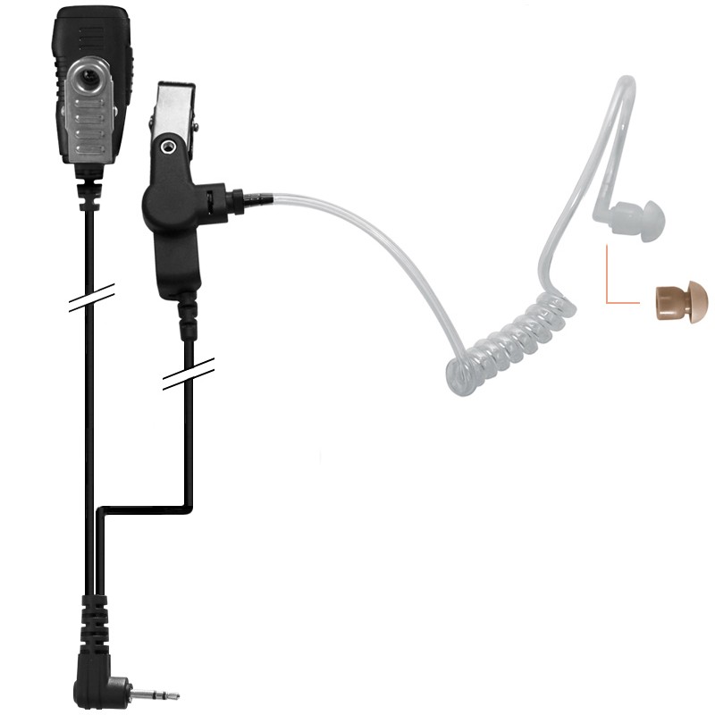 2-Kabel Hörsprechgarnitur mit Schallschlauch - Motorola T 80, XTB446_10293