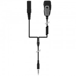 2-Kabel Hörsprechgarnitur mit 4pol 3.5mm Buchse_10296