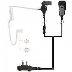 2-Kabel Hörsprechgarnitur mit Schallschlauch, Mikrofon & PTT - ICOM_10847
