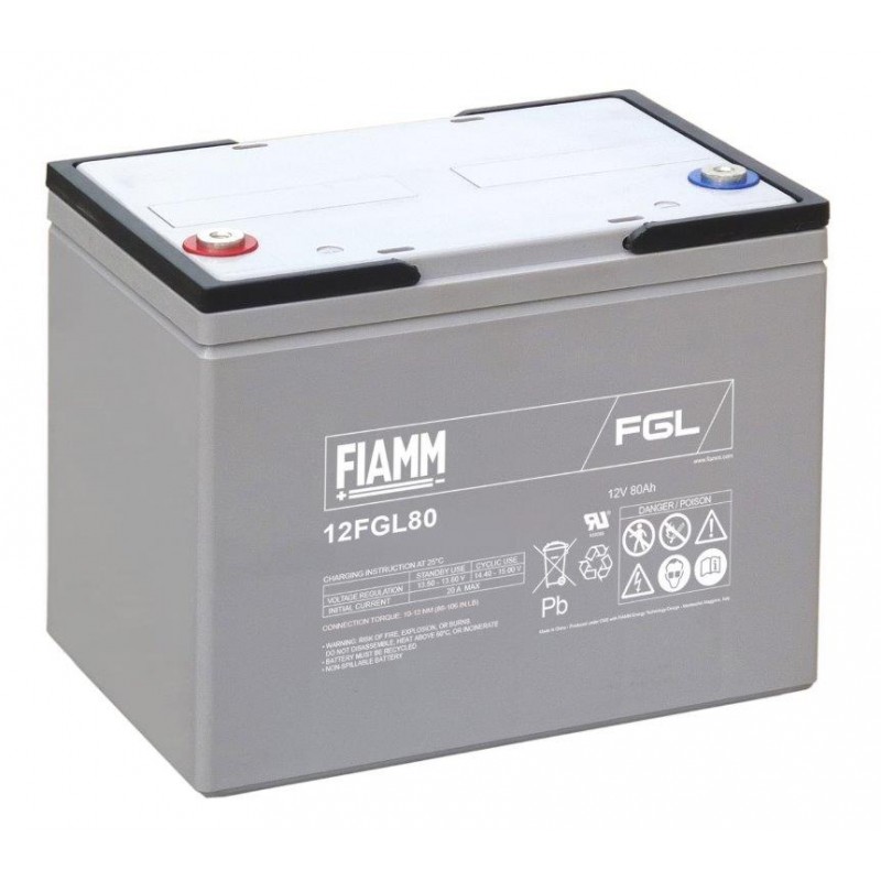 Fiamm Long-Life Batterie - 12FGL80 - 12V - 80Ah