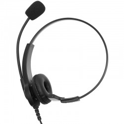 Leichtgewicht Bügel-Headset mit einseitigem Lautsprecher und Schwanenhalsmikrofon - mit In-line PTT_11533