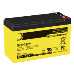 SUN Battery Standard Bleiakku - SB12-7.2V0 - 12V - 7.2Ah (Faston 4.8mm)_12886