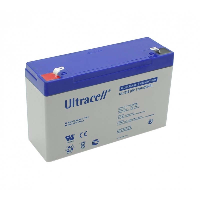 Ultracell Standard Bleiakku - UL12-6 - 6V - 12Ah_13022