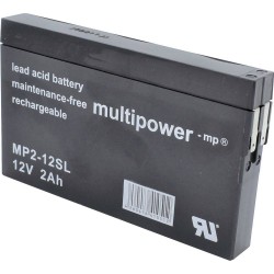 Multipower Standard - MP2 -12SL - 12V - 2Ah - schmal_13112