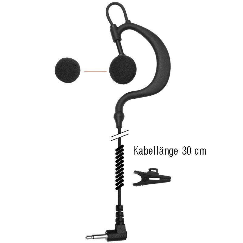 Einfacher Flexi-Ohrhänger - Spiral - 3.5mm - 30cm - Clip_13523