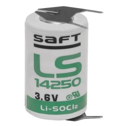Saft - LS14250-3PF (1/2AA) +2/-1 Pin  (3 Lötpins)_13585