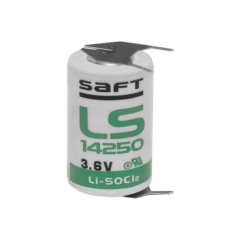 Saft - LS14250-3PF (1/2AA) +2/-1 Pin  (3 Lötpins)_13585