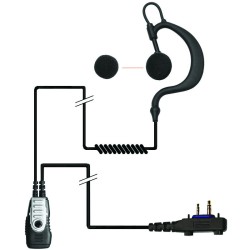 2-Kabel Hörsprechgarnitur mit flexiblem Ohrträger - ICOM_14012