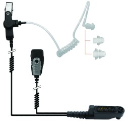 2-Kabel Hörsprechgarnitur mit Schallschlauch, Mikrofon & PTT - Hytera HP705_14013
