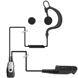2-Kabel Hörsprechgarnitur mit flexiblem Ohrträger - Hytera HP705_14014