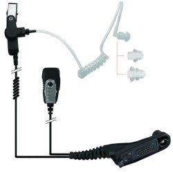 2-Kabel Hörsprechgarnitur mit Schallschlauch, Mikrofon & PTT - Motorola DP4400-E_14017