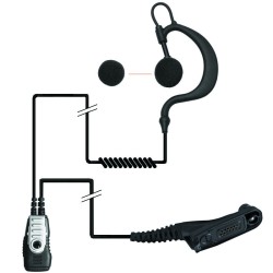 2-Kabel Hörsprechgarnitur mit flexiblem Ohrträger - Motorola DP4400-E_14018