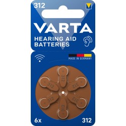 Varta Hörgeräte Batterien - PR41 - 312 - 6er Blister_14440