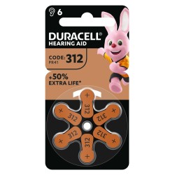 Duracell Hörgeräte Batterien - PR41 - 312 - 6er Blister_14560