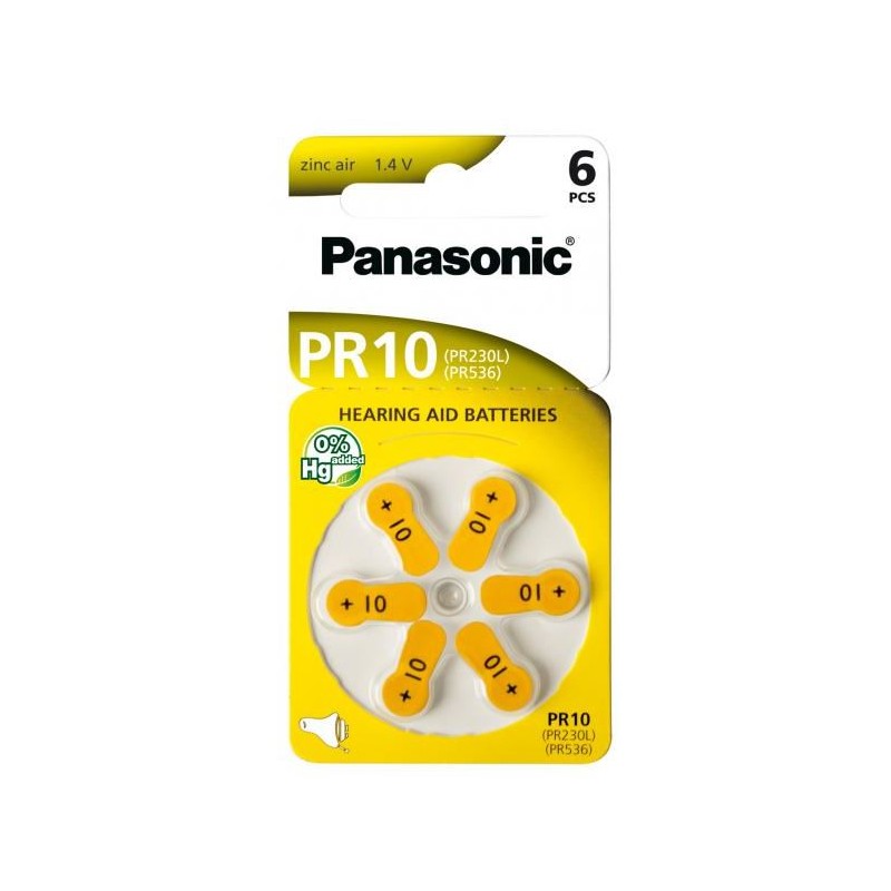 Panasonic Hörgerätebatterien - PR230 - 10 - 6er Blister_14604