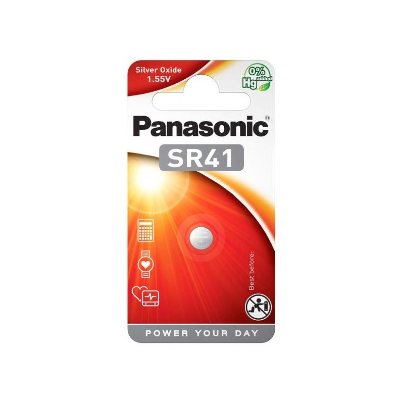 Panasonic Silberoxid/Uhrenbatterie - SR41 - Packung à 1 Stk._14612