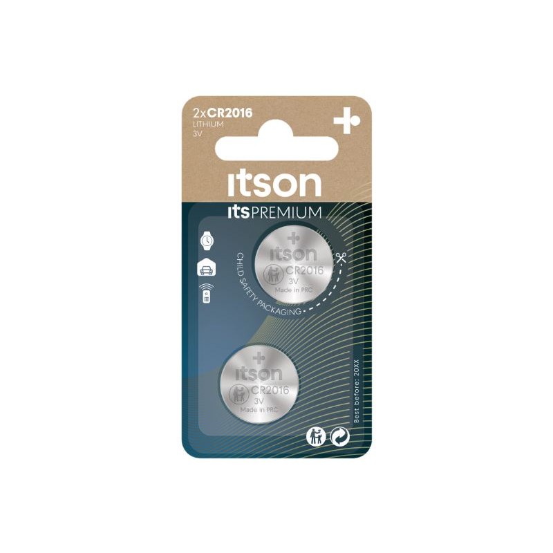 itson Knopfzelle CR2016 - Packung à 2 Stk._15394