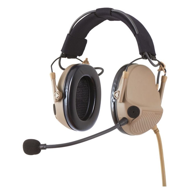 INVISIO T7 Headset - Kit mit Kopfband-, Neckband- und Helmbefestigung ARC - Mikrofon Links - Gen-II - TAN_15479