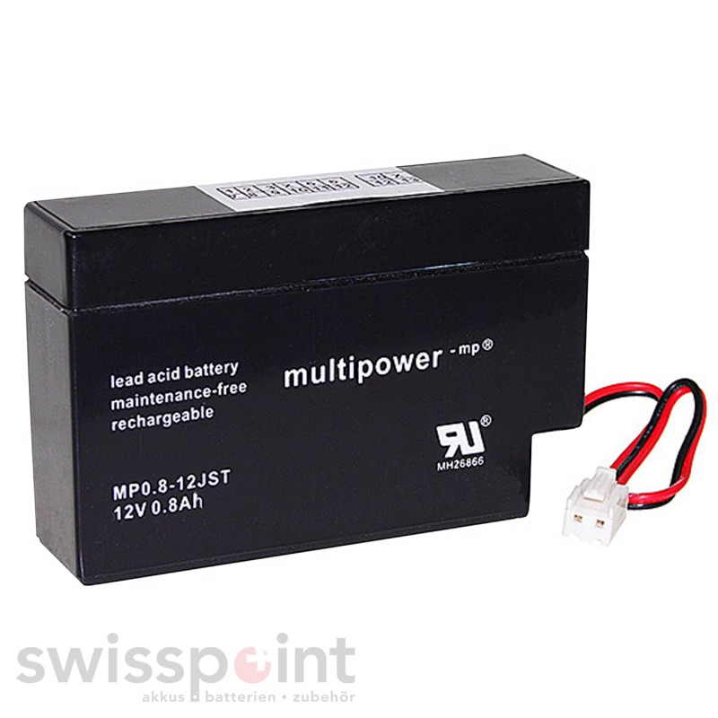Multipower Standard - MP0.8-12JST - 12V - 0.8Ah_3041